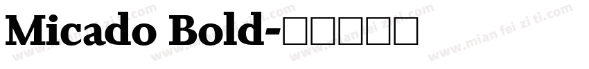 Micado Bold字体转换